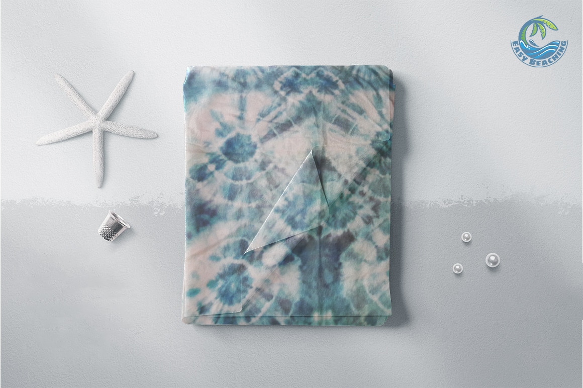 EASY SHEET – AQUA BLUE WITH CIRCLES OF TIE DYE - Gift