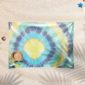 EASY SHEET – Aqua Blue and Yellow with circles of tie dye