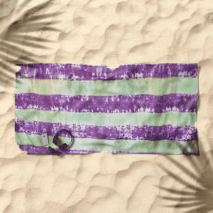 EASY SHEET – Purple and Lime Green Striped Tie Dye