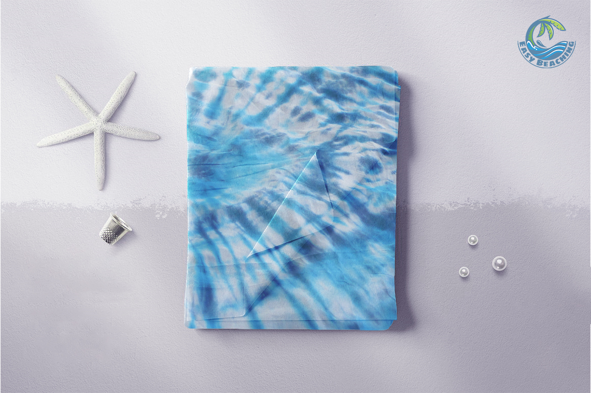 EASY SHEET - Aqua Blue Tie Dye - Gift In Sand