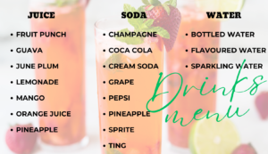 OTC drink menu green